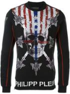 Philipp Plein 'eagle Pride' Sweatshirt, Men's, Size: Large, Black, Cotton/glass
