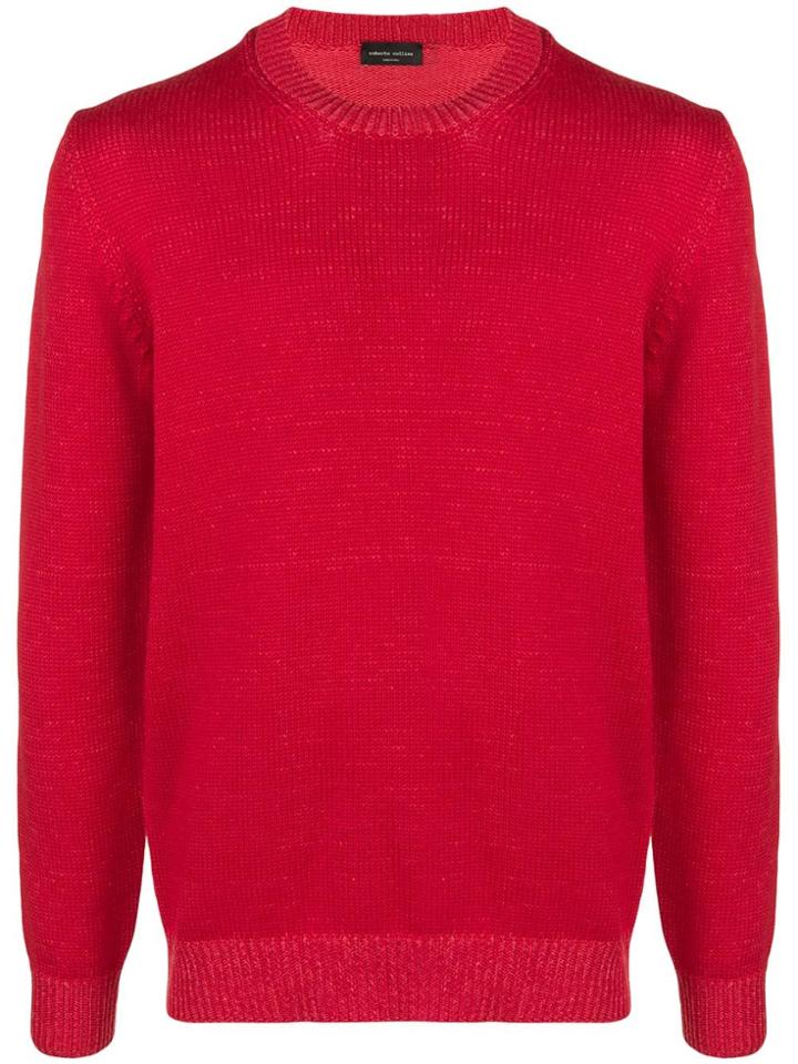 Roberto Collina Long-sleeve Fitted Sweater - Red