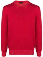 Roberto Collina Long-sleeve Fitted Sweater - Red