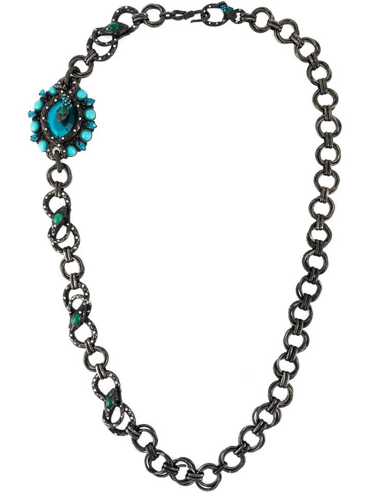 Lanvin Embellished Snake Necklace