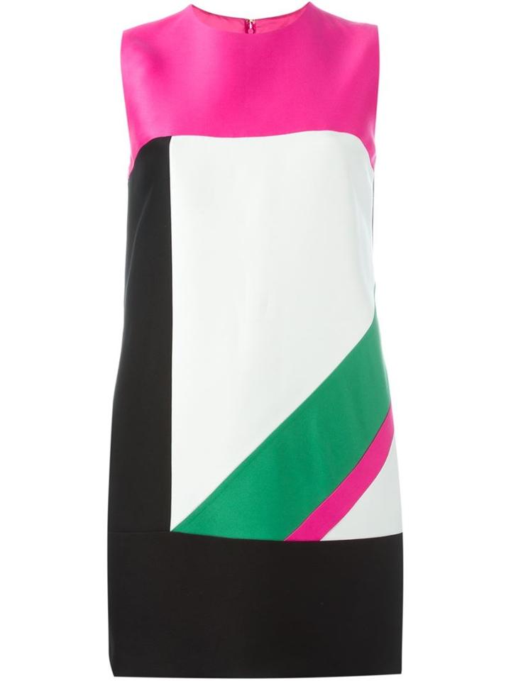 Dsquared2 Color Block Dress, Women's, Size: 42, Viscose/silk/polyester