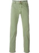 Jacob Cohen Slim Fit Trousers, Men's, Size: 31, Green, Cotton/spandex/elastane