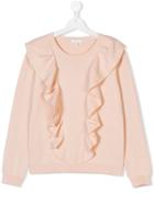 Chloé Kids Frill Detail Sweater - Pink
