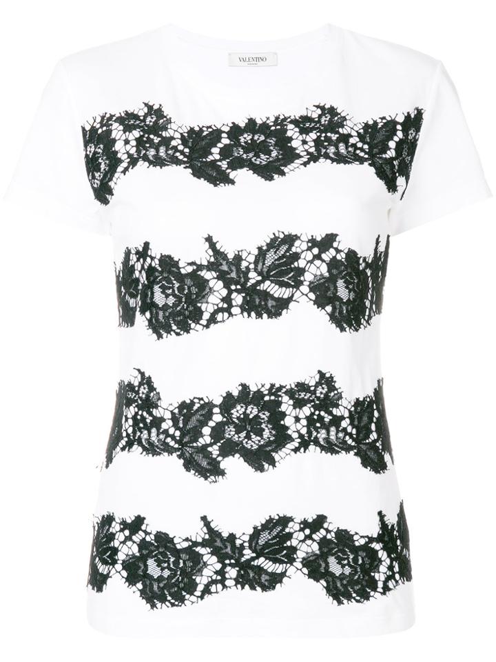 Valentino Heavy Lace T-shirt - White