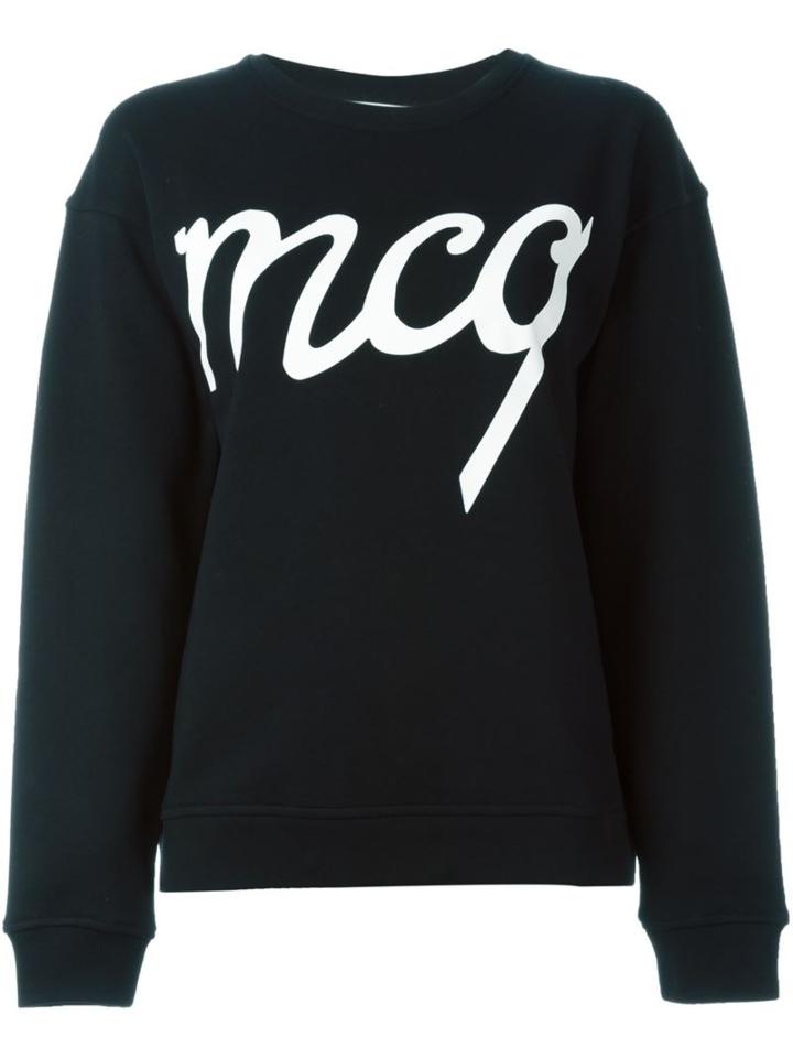 Mcq Alexander Mcqueen Handwritten Mcq Print Sweatshirt, Women's, Size: Xs, Black, Cotton