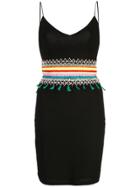 Alice+olivia Loralee Embroidered Fitted Dress - Black