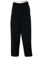 Y's Wide-leg Pants, Women's, Size: 2, Black, Cotton/linen/flax/nylon/wool