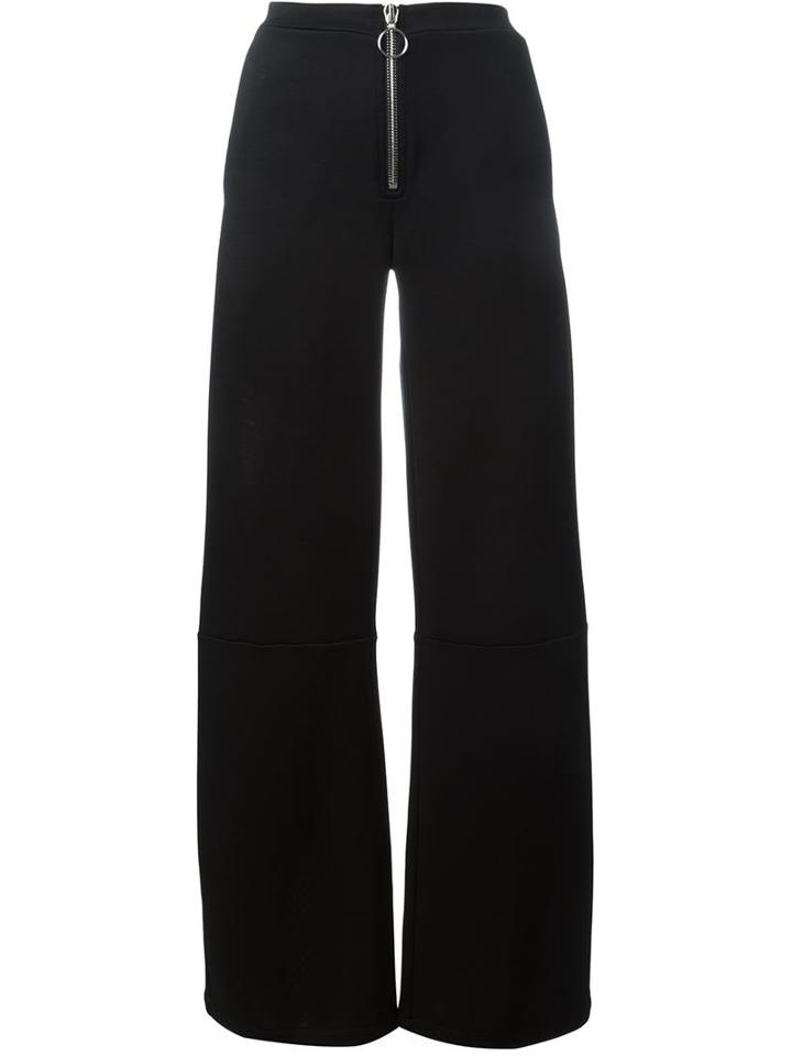 Off-white Front Zip Fastening Trousers, Women's, Size: Xs, Black, Polyamide/polyester/spandex/elastane/viscose