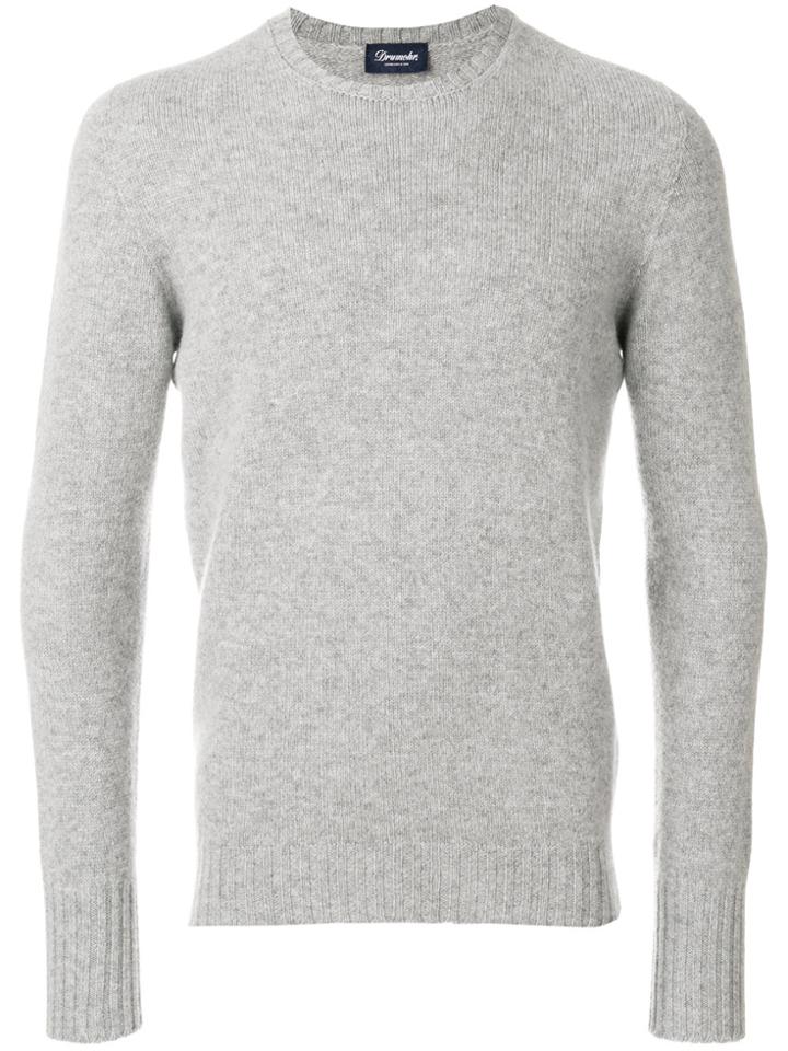 Drumohr Crew Neck Sweater - Grey