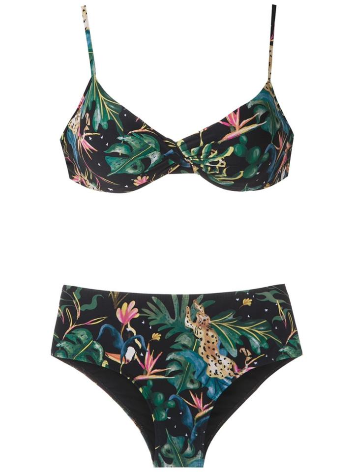 Lygia & Nanny Verônica Printed Bikini Set - Black