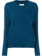Maison Margiela Cashmere Layered Effect Sweater - Blue