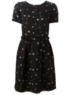Lanvin Floral Dress, Women's, Size: 40, Black, Silk/polyamide/polyester/wool