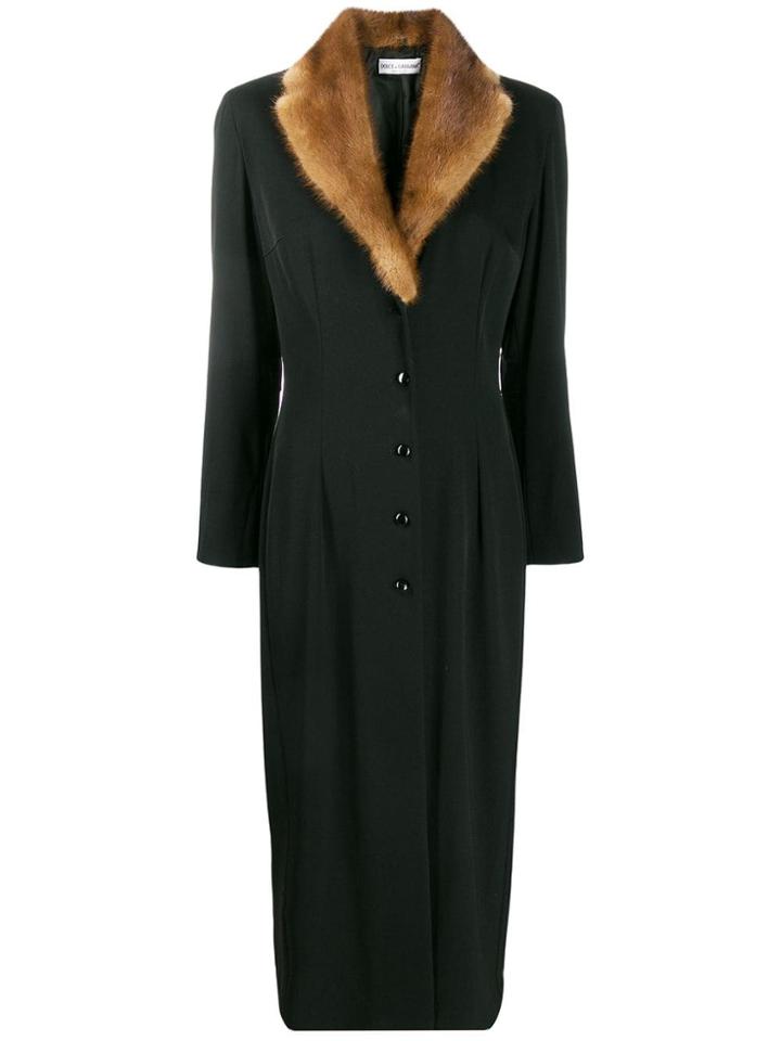 Dolce & Gabbana Pre-owned 1990's Slim Long Coat - Black