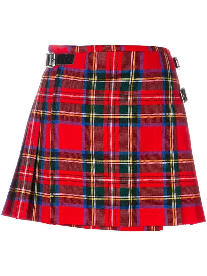 Christopher Kane Royal Stewart Tartan Mini Kilt - Red