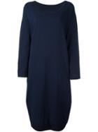 Rundholz Black Label Longsleeved Shift Dress, Women's, Size: Large, Blue, Cotton/spandex/elastane