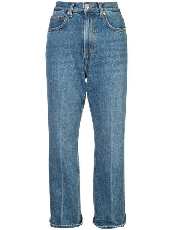 Proenza Schouler Pswl Cropped Flare Jeans - Blue