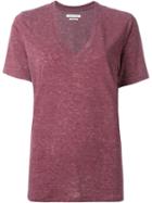 Isabel Marant Étoile 'denton' Heathered T-shirt, Women's, Size: Large, Red, Cotton/polyester