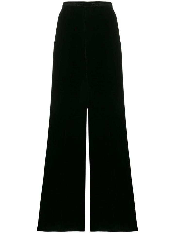 Forte Forte Wide Leg Velvet Trousers - Black