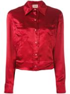 Laneus - Tiger Embroidered Bomber Jacket - Women - Viscose - 40, Red, Viscose