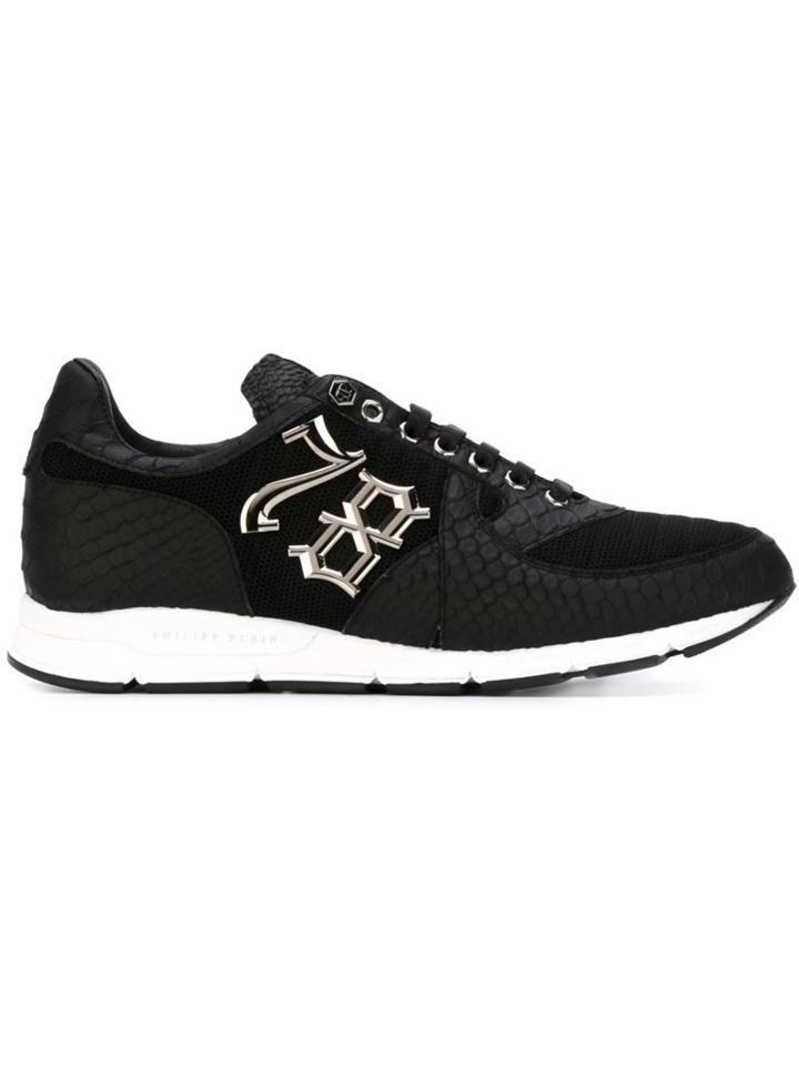 Philipp Plein Seventy-eight Sneakers, Men's, Size: 42, Black, Leather/nylon/rubber