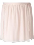 Chloé Bead Embellished Skirt, Women's, Size: 36, Pink/purple, Silk/copper/zinc/silver