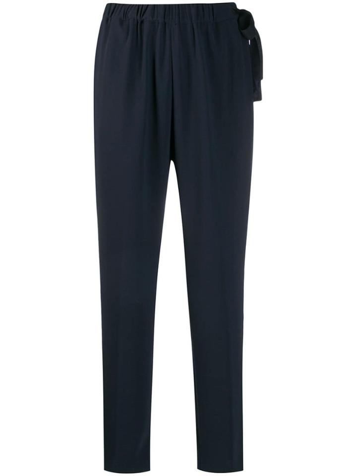 Peserico Ruched Tailored Trousers - Blue