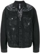 Marcelo Burlon County Of Milan Denim Wing Print Jacket - Black