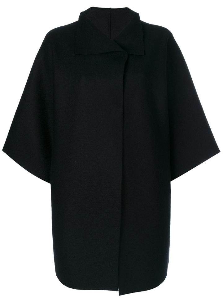 Harris Wharf London Oversized Cape Jacket - Black