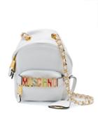 Moschino Mini Logo Cross-body Bag, Women's, White, Leather