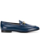 Gucci Jordaan Leather Loafers - Blue