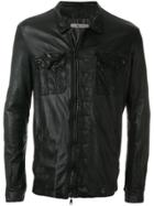 Giorgio Brato Asymmetric Leather Jacket - Black