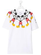 Marcelo Burlon County Of Milan Kids Mickey Mouse Print T-shirt - White