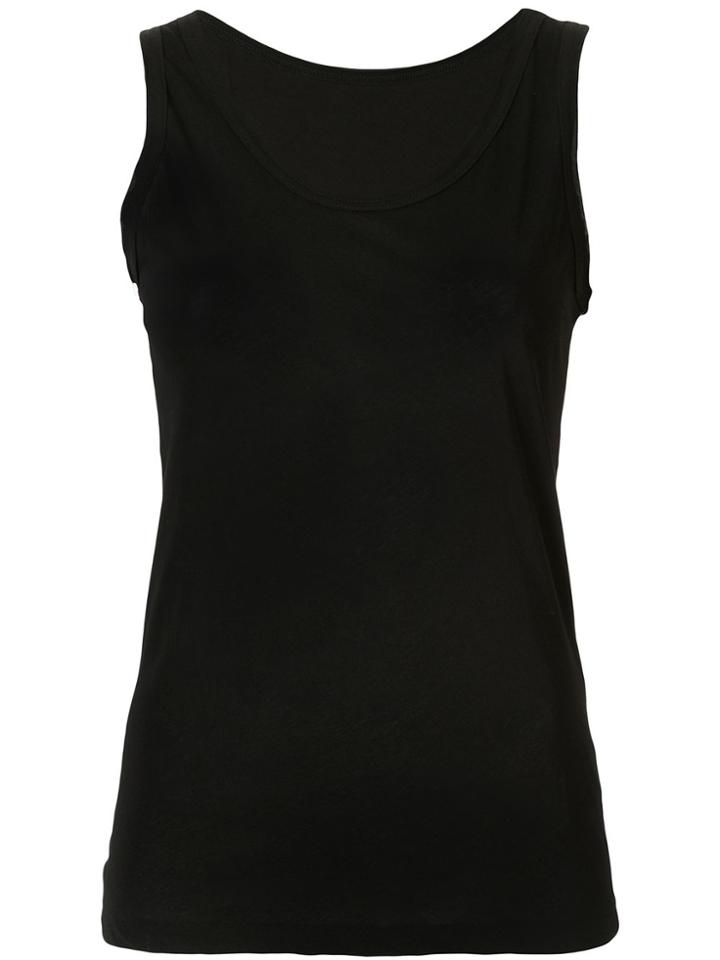 Yohji Yamamoto V-neck Tank Top - Black