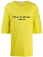 Katharine Hamnett London Oversized Logo T-shirt - Yellow