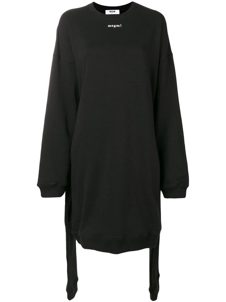 Msgm Oversized Sweater Dress - Black
