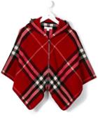 Burberry Kids Check Cape, Girl's, Size: 8 Yrs, Red