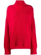 P.a.r.o.s.h. High Standing Collar Jumper - Red