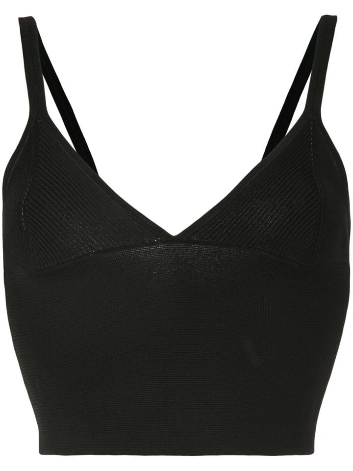 Dion Lee Evening Rib Crop Top - Black