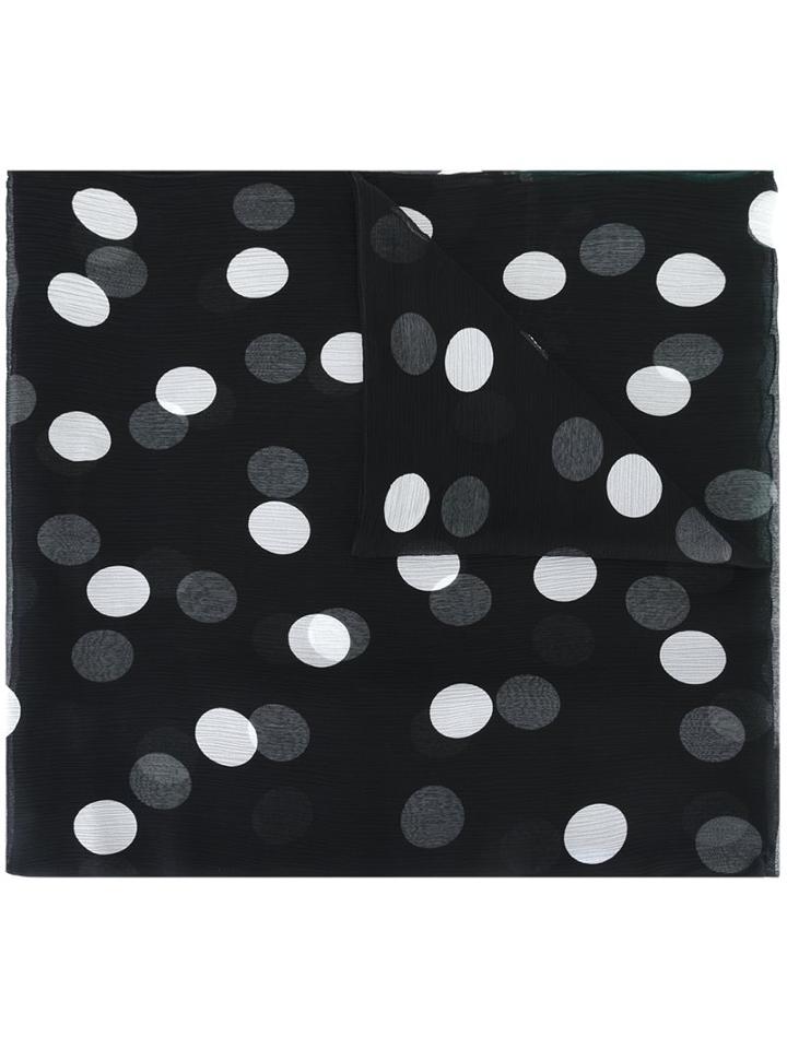 Dolce & Gabbana - Polka Dot Scarf - Women - Silk - One Size, Women's, Black, Silk
