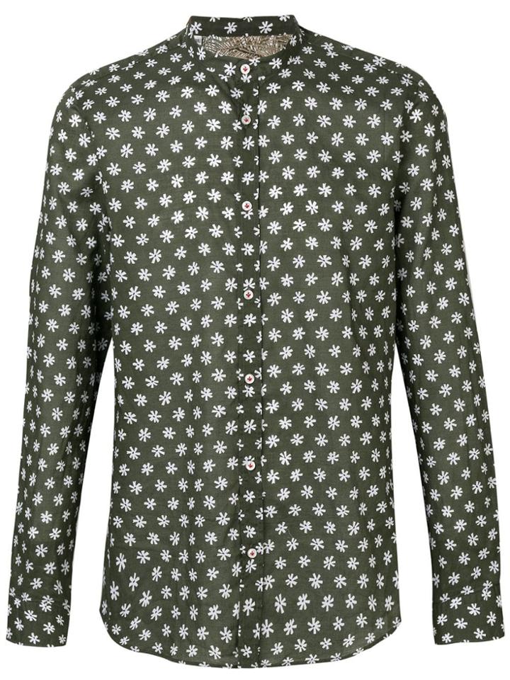 Manuel Ritz Floral Print Shirt - Green