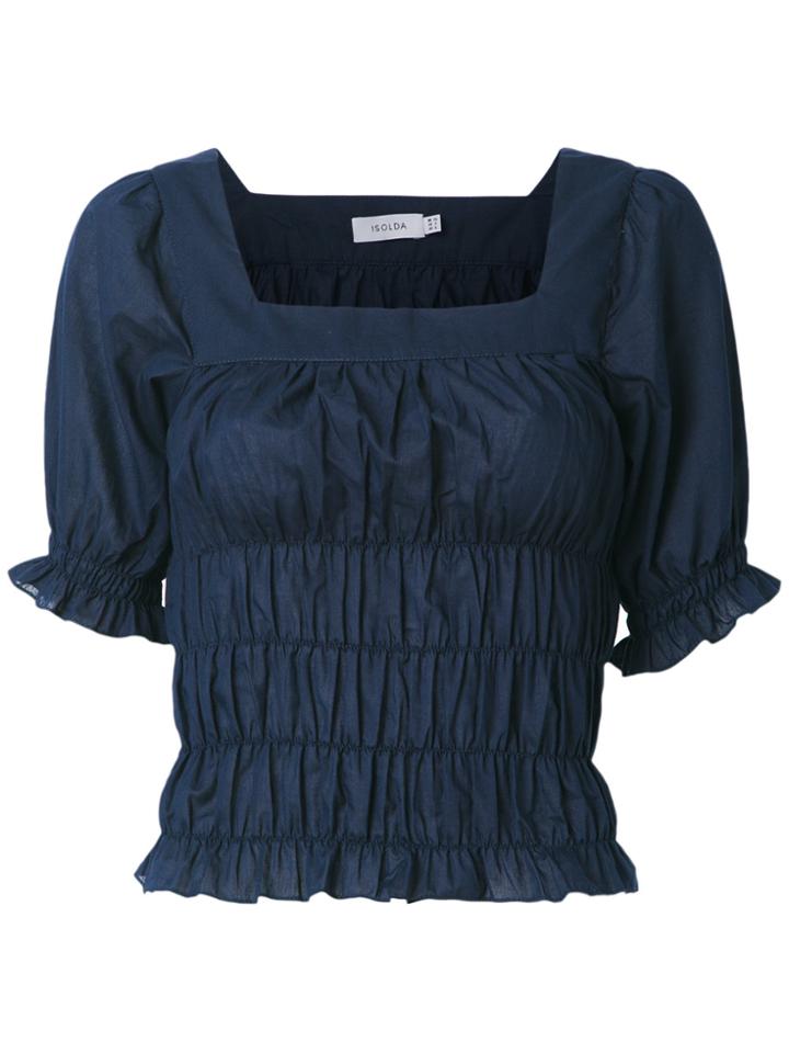 Isolda Elasticated Blouse - Blue