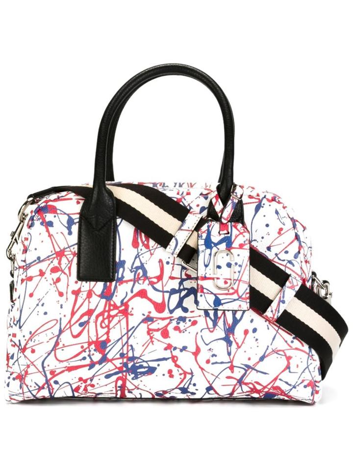 Marc Jacobs Splatter Paint Print Bauletto Tote, Women's, White