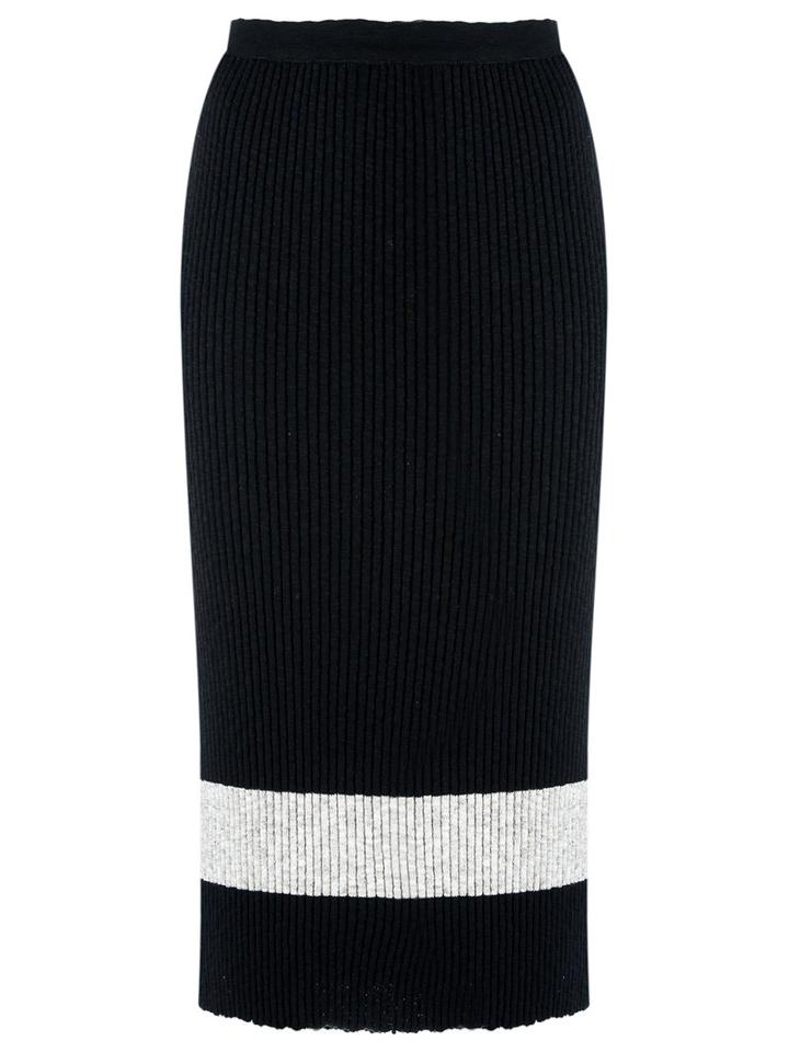 Gig - Ribbed Knit Midi Dress - Women - Polyimide - M, Black, Polyimide