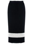 Gig - Ribbed Knit Midi Dress - Women - Polyimide - M, Black, Polyimide