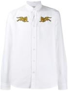Kenzo Tiger Embroidered Fitted Shirt - White