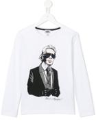 Karl Lagerfeld Kids Karl Lagerfeld Print Top, Boy's, Size: 8 Yrs, White