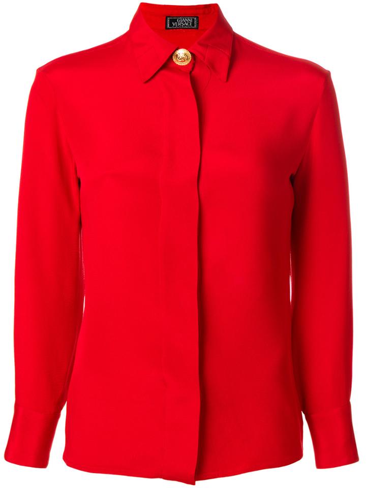 Versace Vintage Gianni Versace Silk Shirt - Red