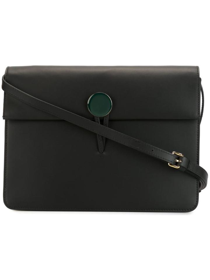 Marni Bandoleer Crossbody Bag, Women's, Black, Calf Leather
