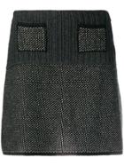 Prada Vintage Dotted Skirt - Black