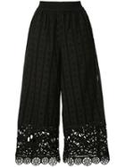 Opening Ceremony - Broderie Anglaise Trousers - Women - Cotton - Xs, Black, Cotton